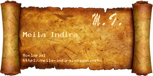 Meila Indira névjegykártya